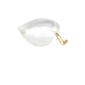 Pingente - Coração de Quartzo Cristal